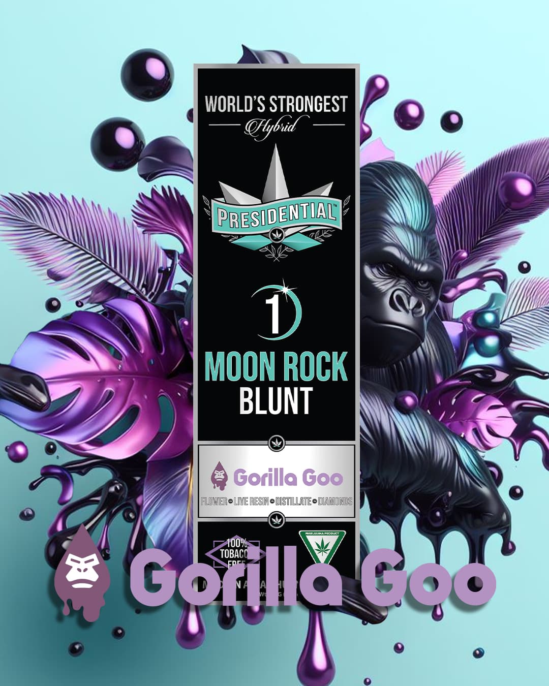 Row of infused blunts in tobacco-free hemp wraps
