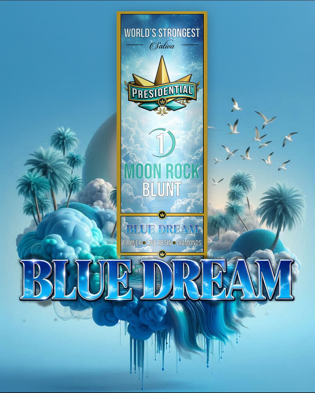 Presidential Blue Dream 1.5g Moon Rock blunt product