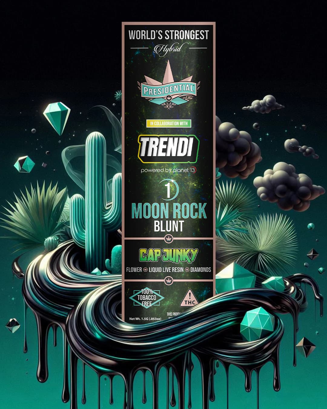 Presidential Cap Junky 1.5g Moon Rock blunt product