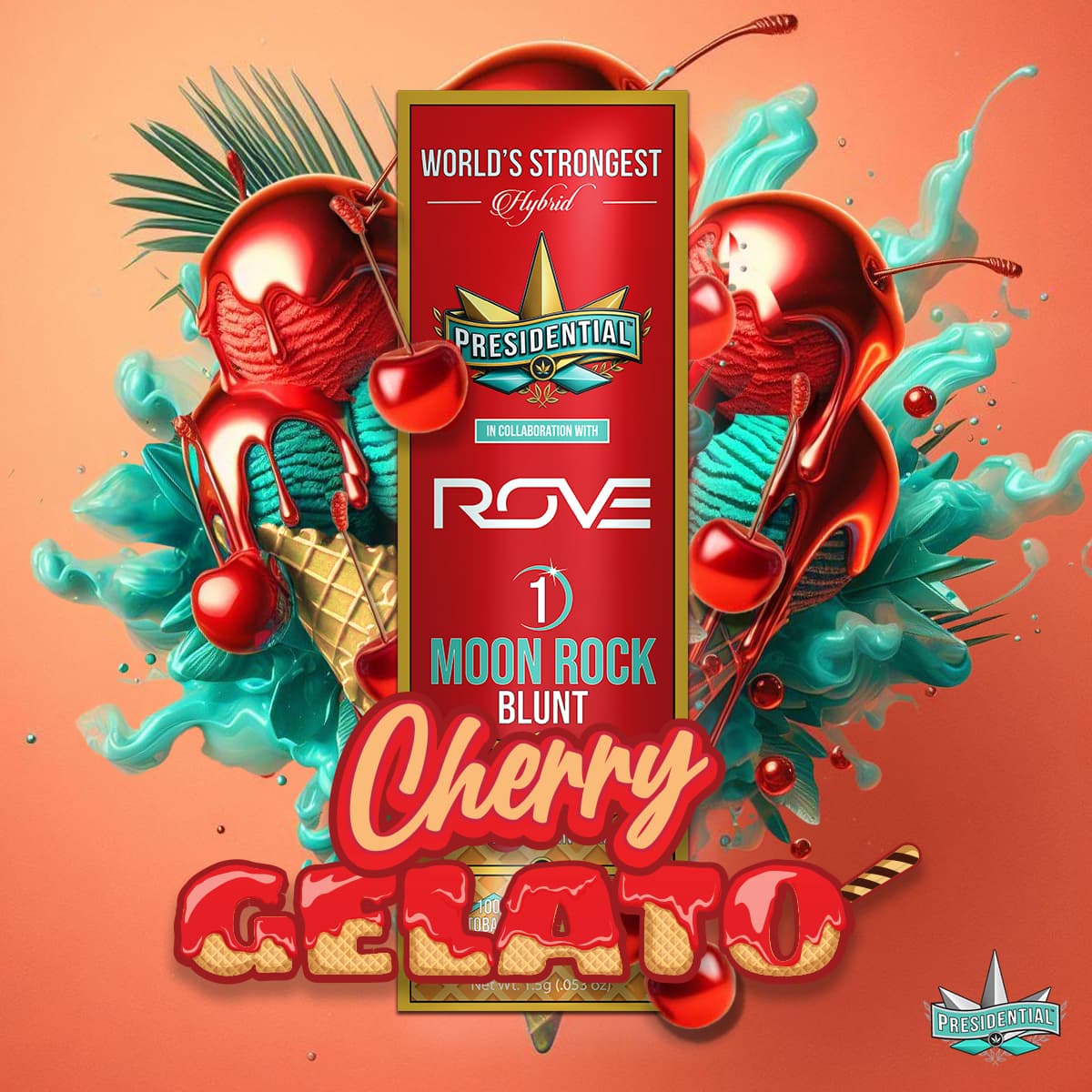Presidential Cherry Gelato 1.5g Moon Rock blunt product