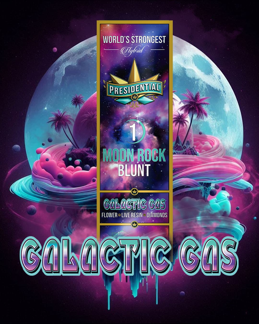 Presidential Galactic Gas 1.5g Moon Rock blunt product