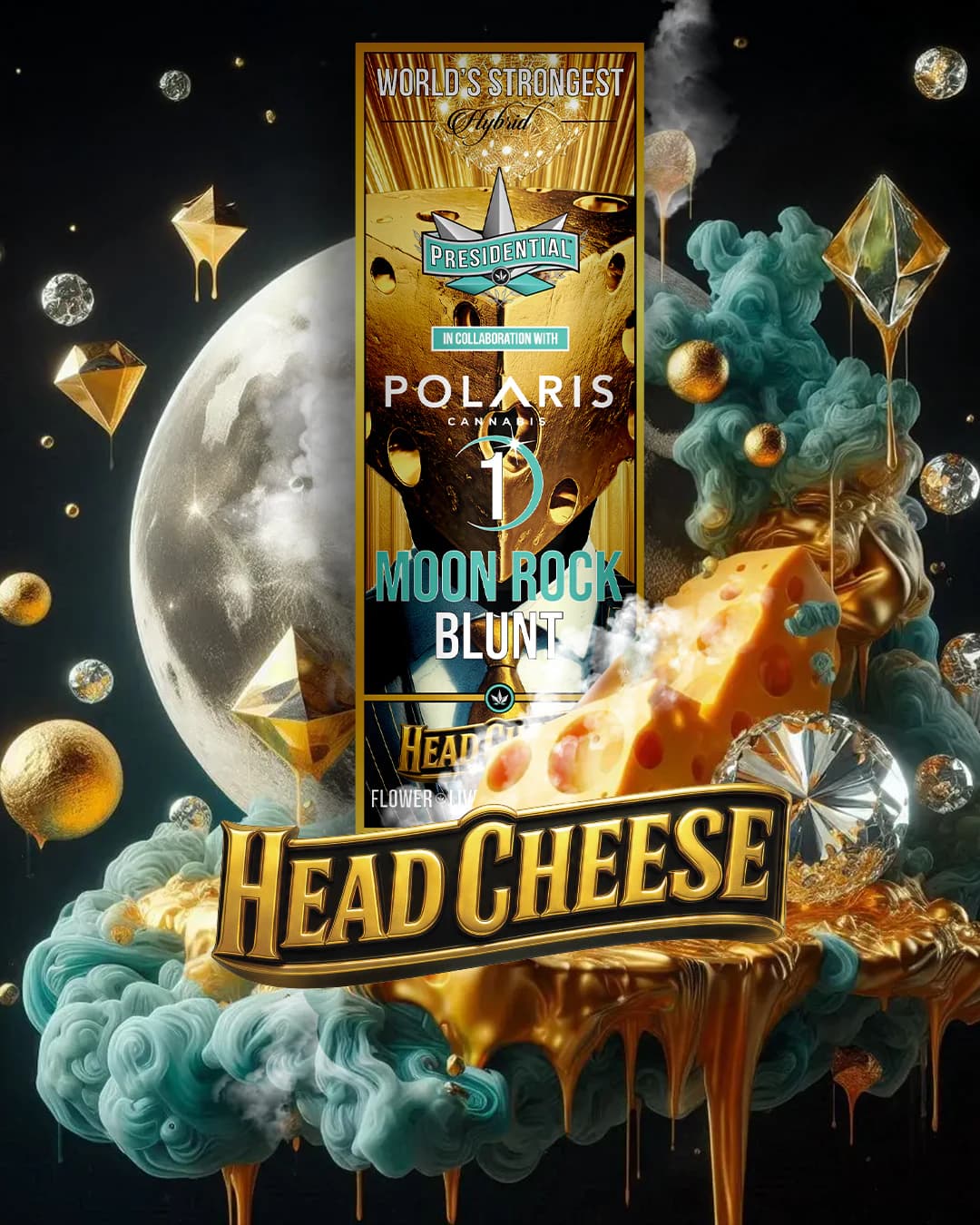 Presidential Head Cheese 1.5g Moon Rock blunt product