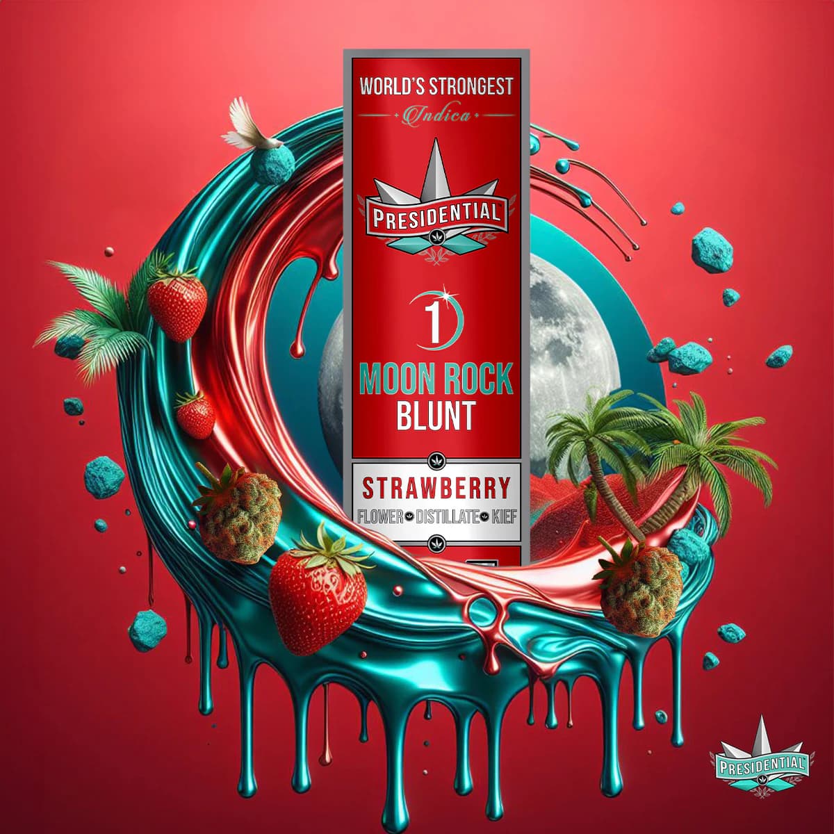 Presidential Strawberry 1.5g Moon Rock blunt product