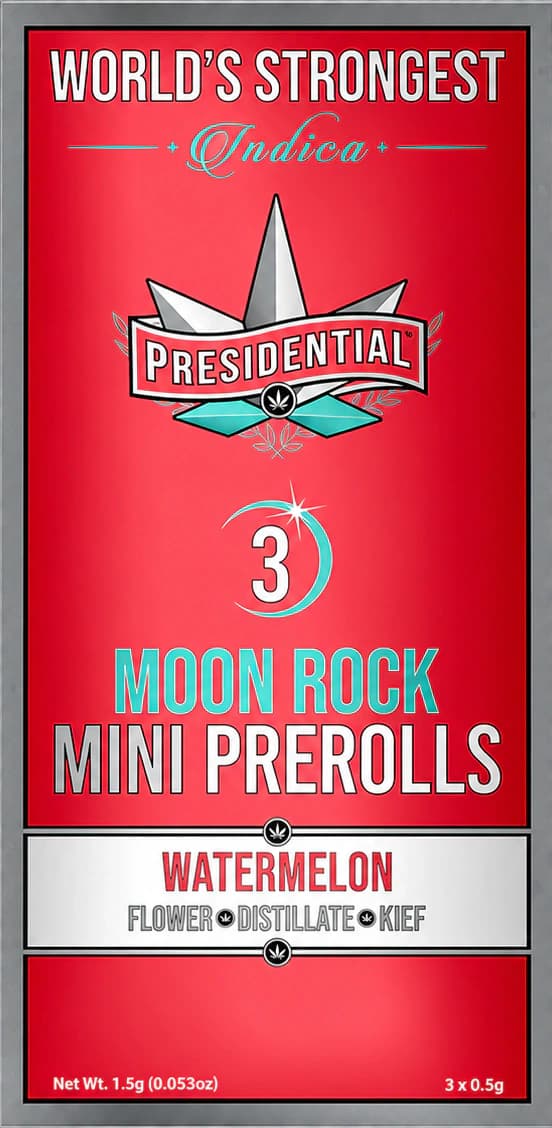 Presidential Watermelon Moon Rock Mini Pre-Rolls package
