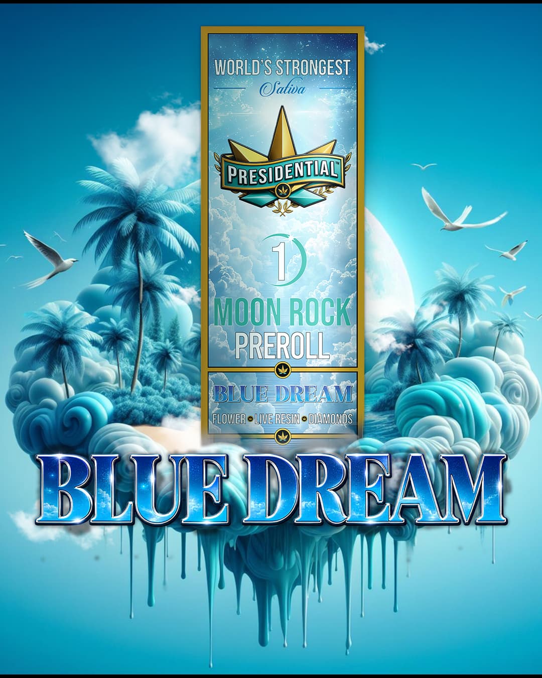 Presidential Blue Dream 1g Moon Rock pre-roll product