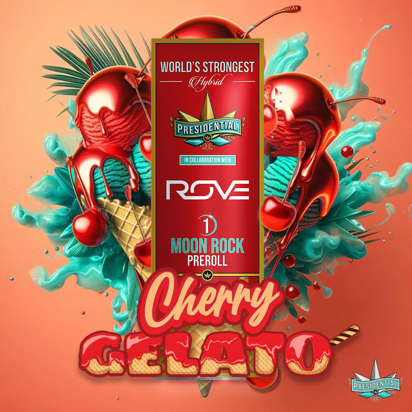 Presidential Cherry Gelato 1g Moon Rock pre-roll product