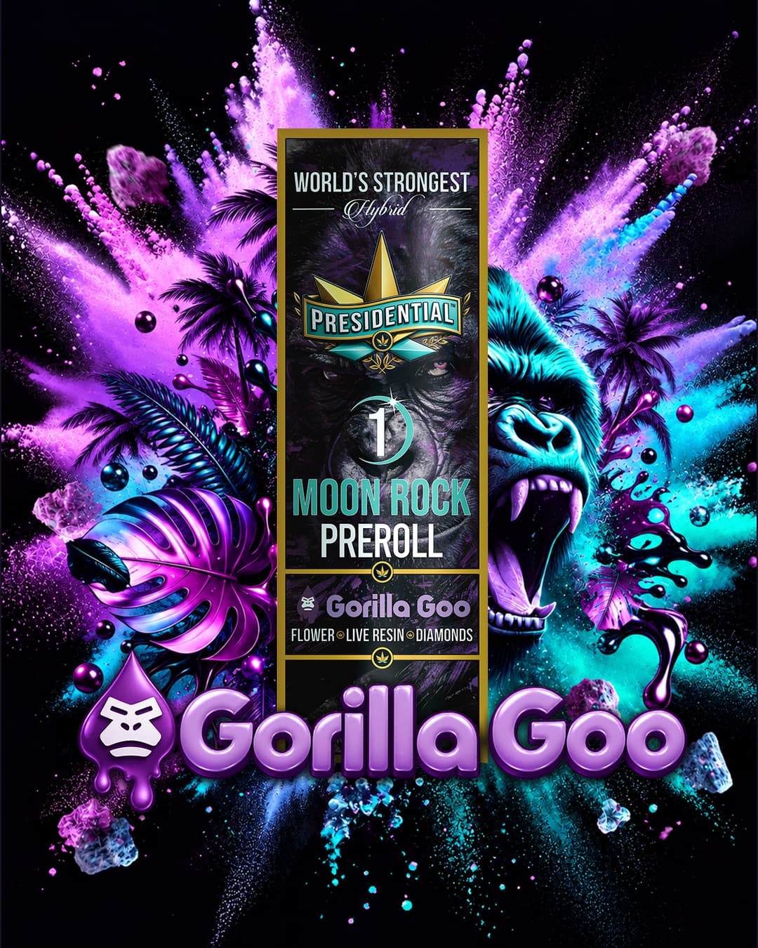 Presidential Gorilla Goo 1g Moon Rock pre-roll product