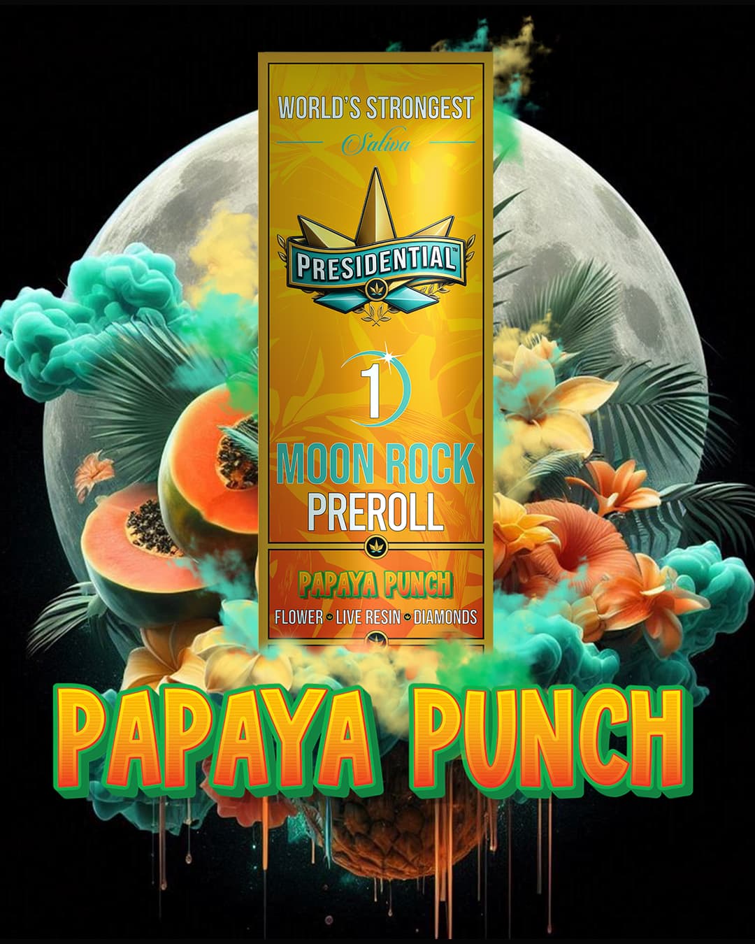 Presidential Papaya Punch 1g Moon Rock pre-roll product