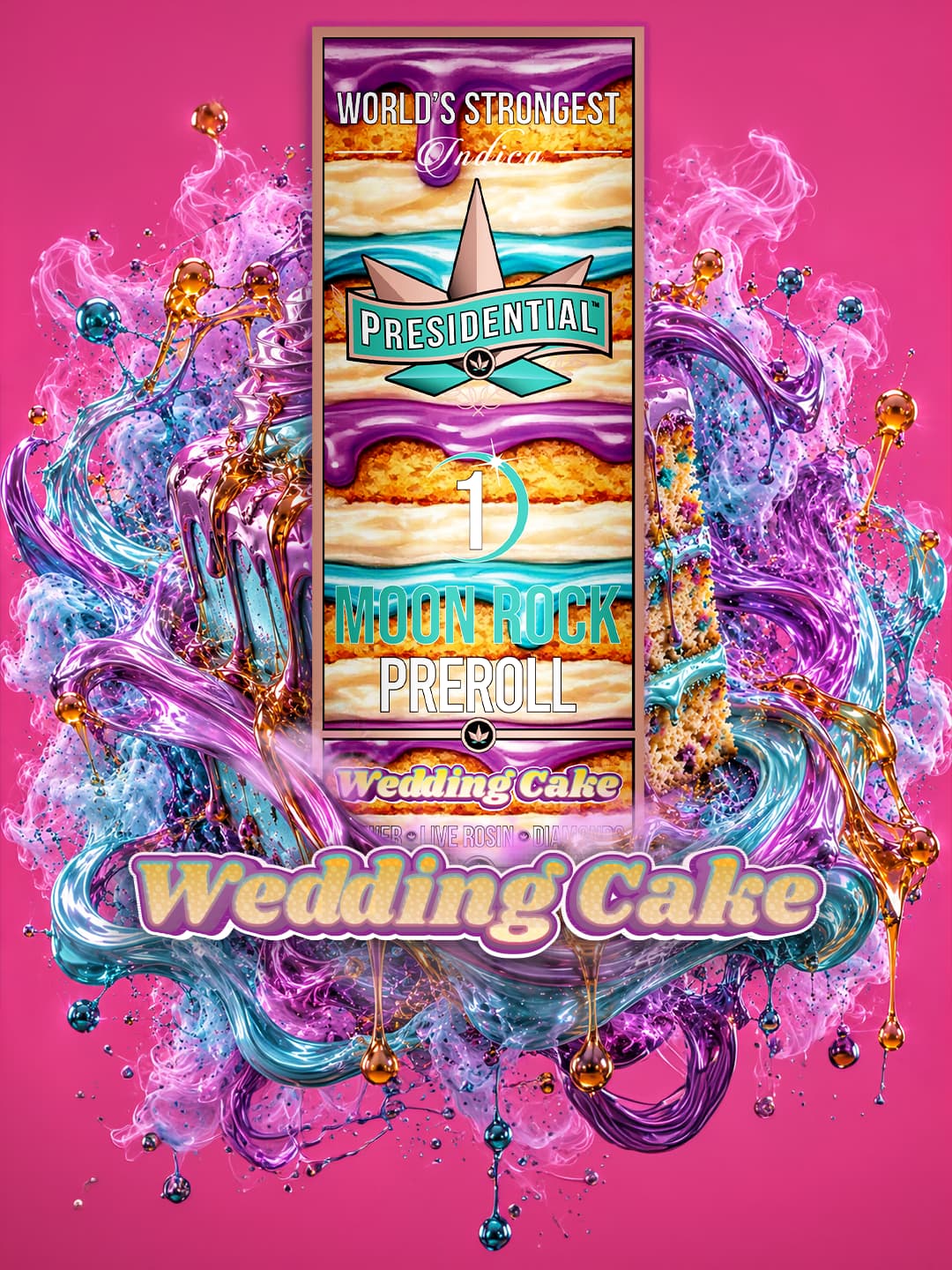 Presidential Wedding Cake 1g Moon Rock pre-roll product