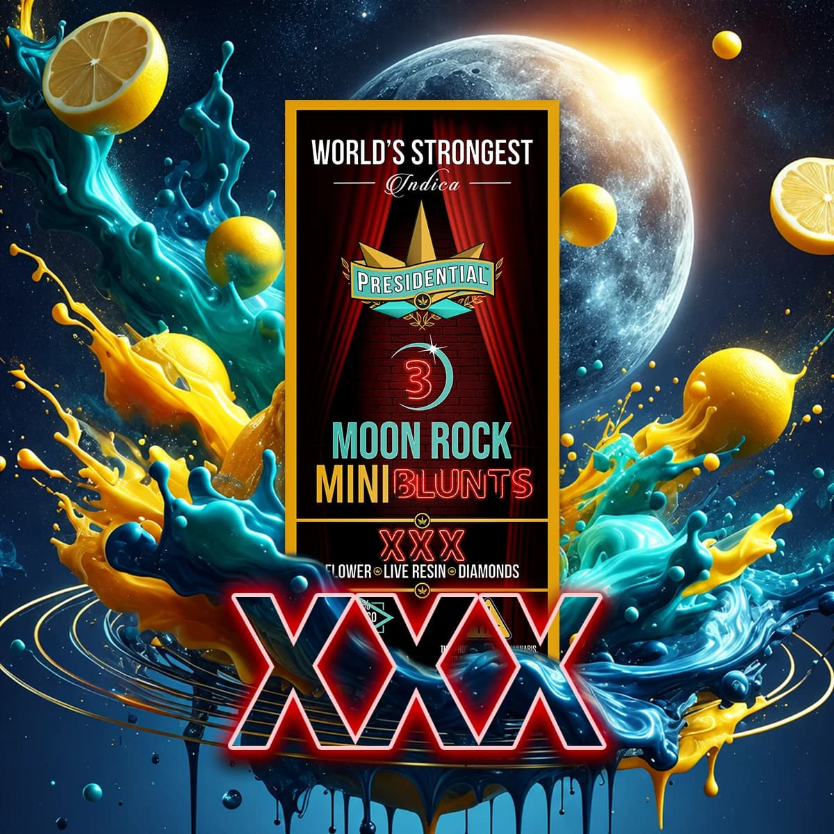 XXX Moon Rock Mini Blunt artwork by Presidential