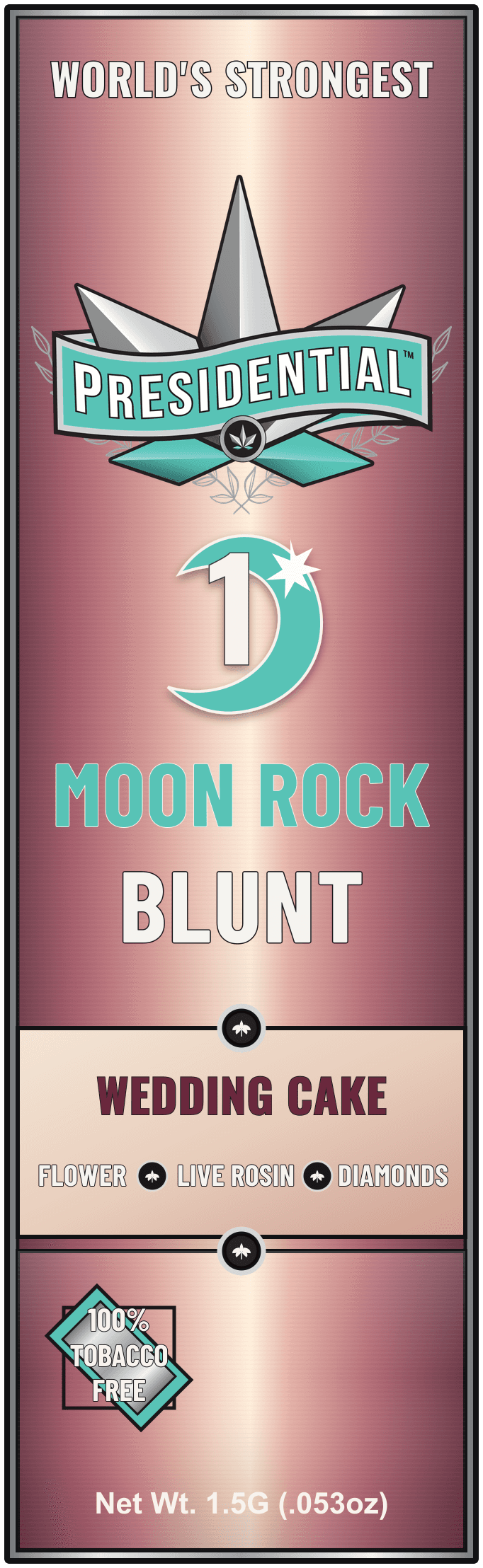 Presidential Wedding Cake Rose Gold Connoisseur Moon Rock Blunt pack