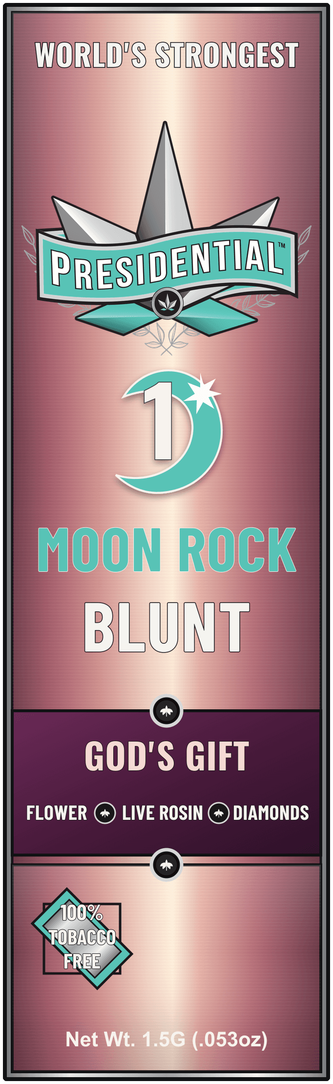 Presidential God's Gift Rose Gold Connoisseur Moon Rock Blunt pack