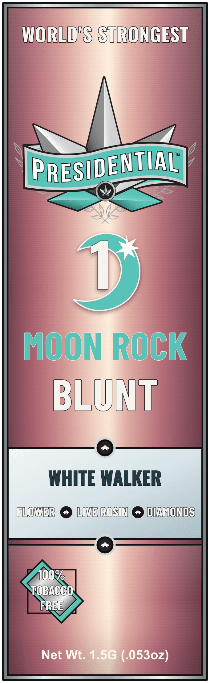 Presidential White Walker Rose Gold Connoisseur Moon Rock Blunt pack
