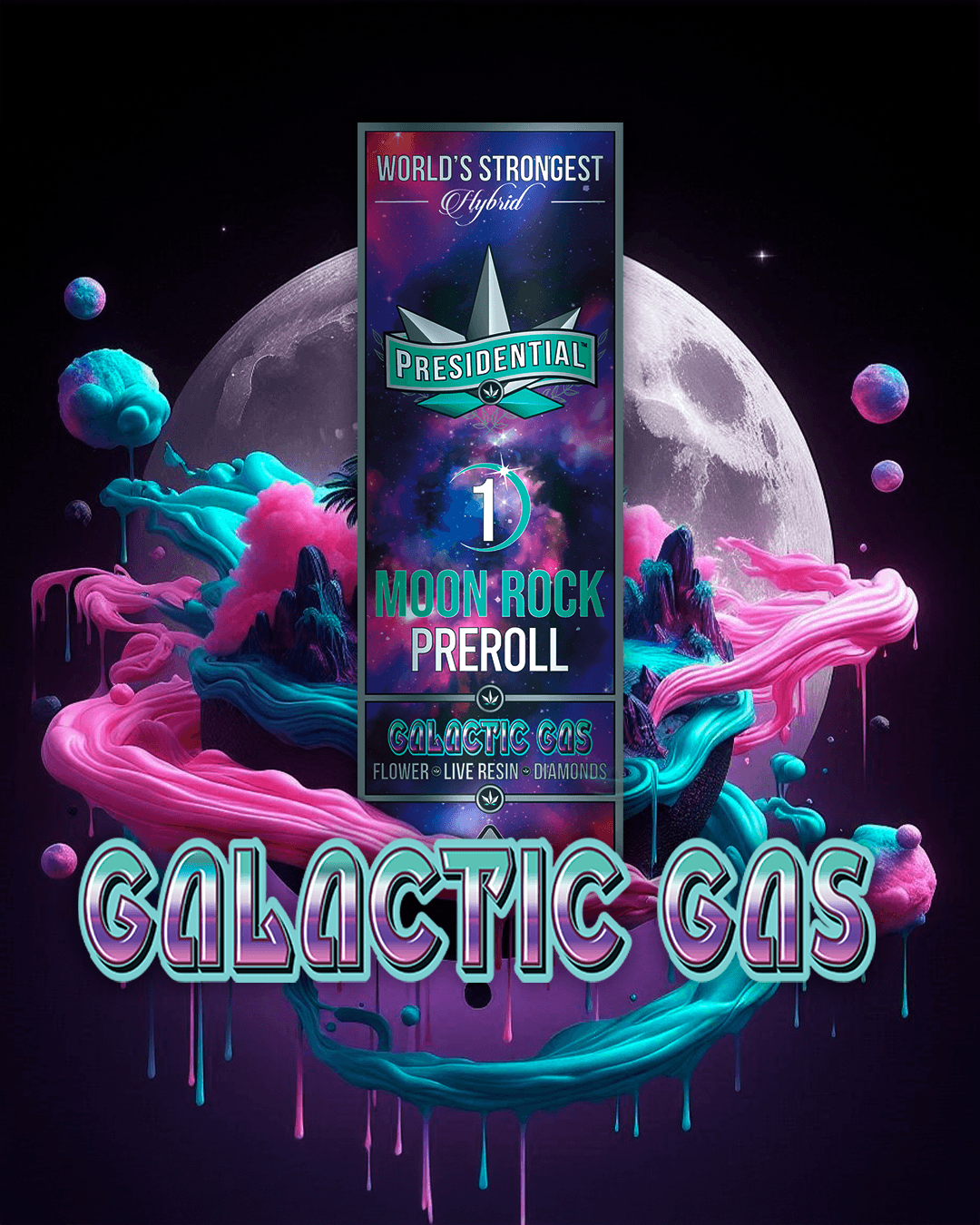 Galactic Gas - Gold Strain Series product photography