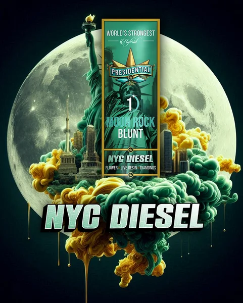 NYC Diesel Moon Rock Blunt artwork by Presidential