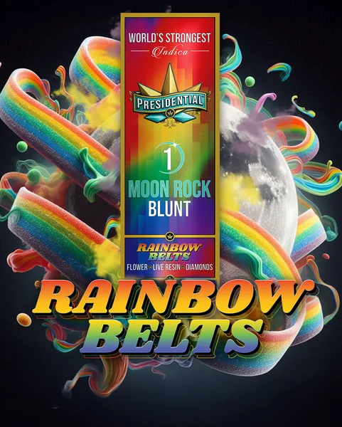 Rainbow Belts Moon Rock Blunt artwork by Presidential