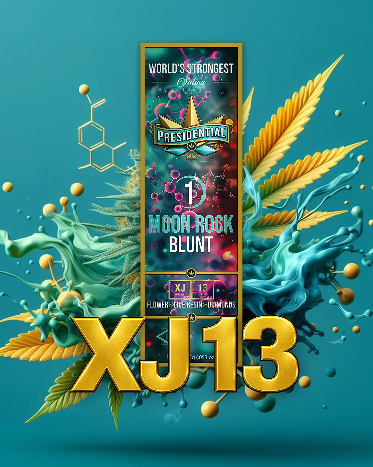 XJ13 Moon Rock Blunt artwork by Presidential