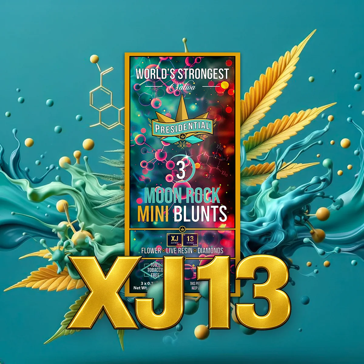 XJ13 Moon Rock Mini Blunt artwork by Presidential