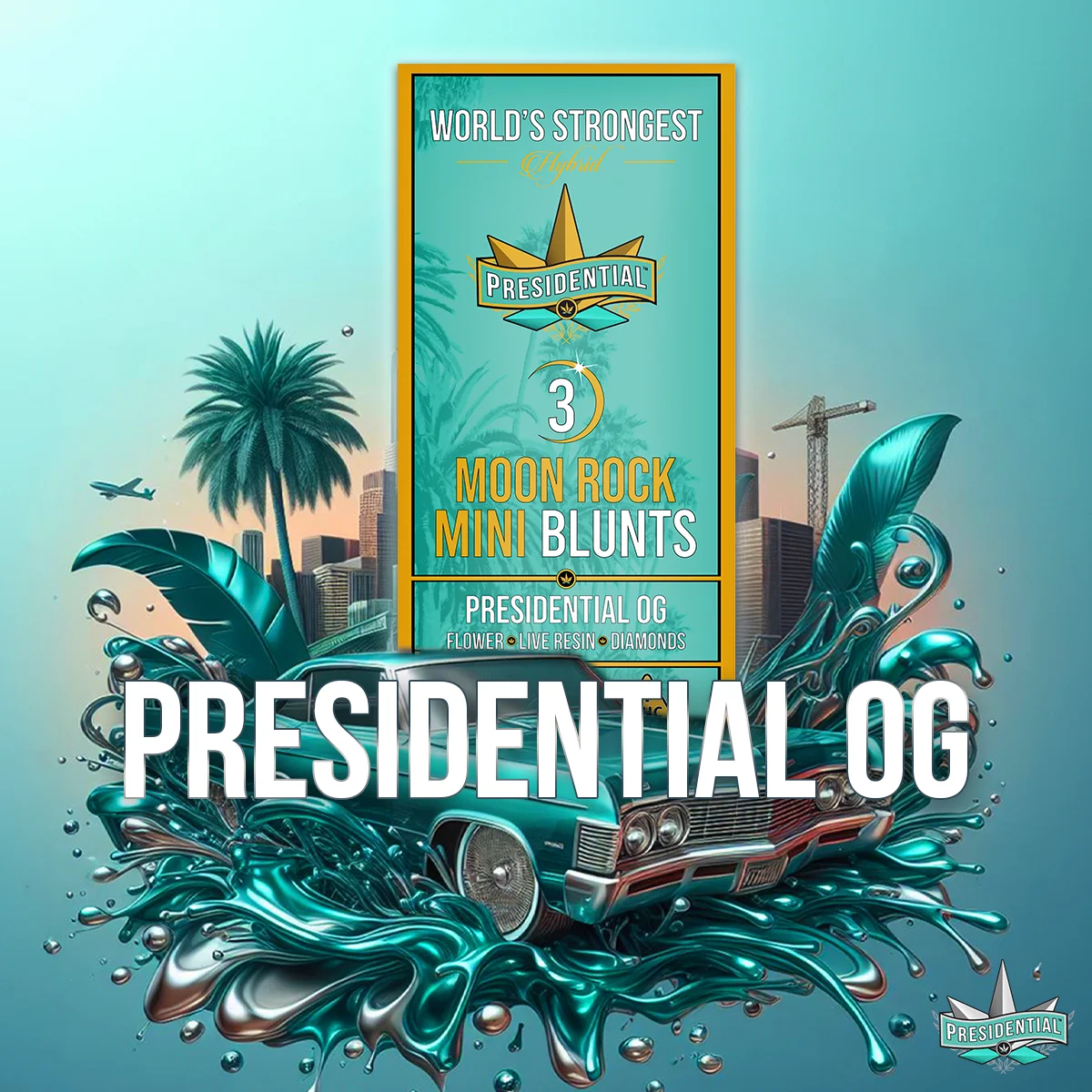 Presidential OG Moon Rock Mini Blunt artwork by Presidential