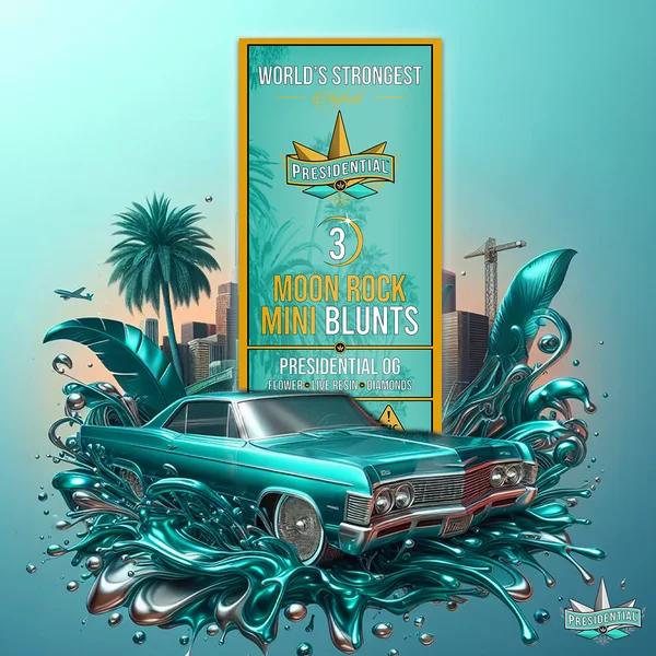 Presidential OG Moon Rock Mini Blunt artwork by Presidential