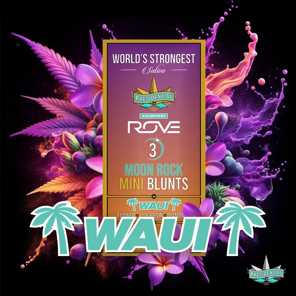 Waui Moon Rock Mini Blunt artwork by Presidential