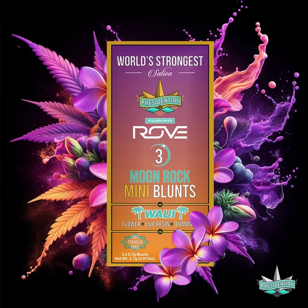 Waui Moon Rock Mini Blunt artwork by Presidential