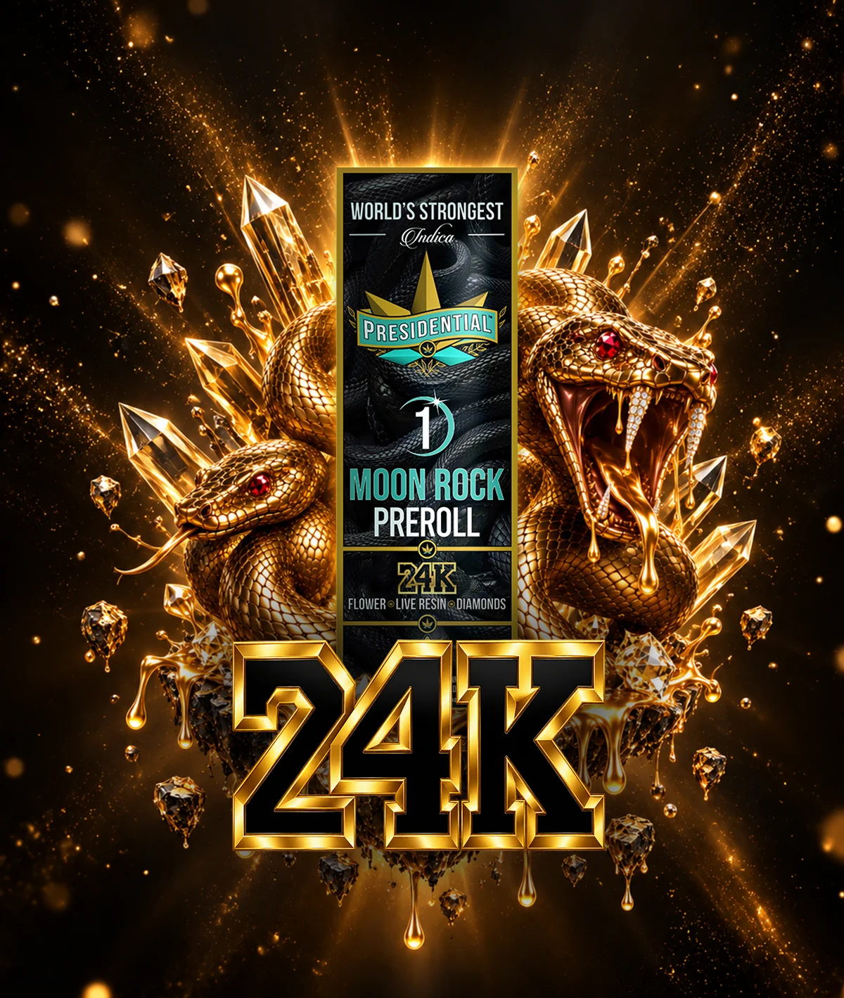 24K Moon Rock Pre-roll artwork by Presidential