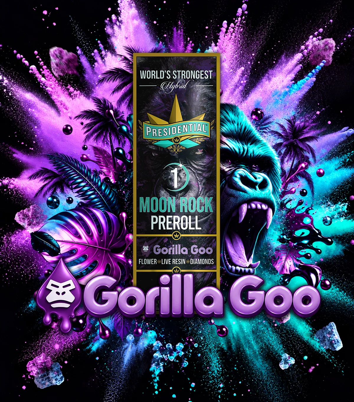 Gorilla Goo Moon Rock Pre-roll artwork by Presidential