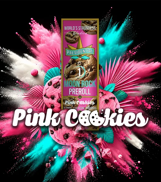 Pink Cookies Moon Rock Pre-roll artwork by Presidential