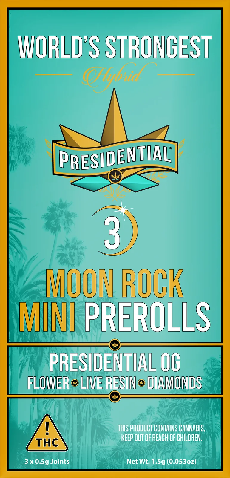 Presidential OG Moon Rock Mini Pre-roll pack