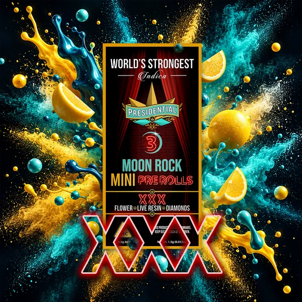 XXX Moon Rock Mini Pre-roll artwork by Presidential