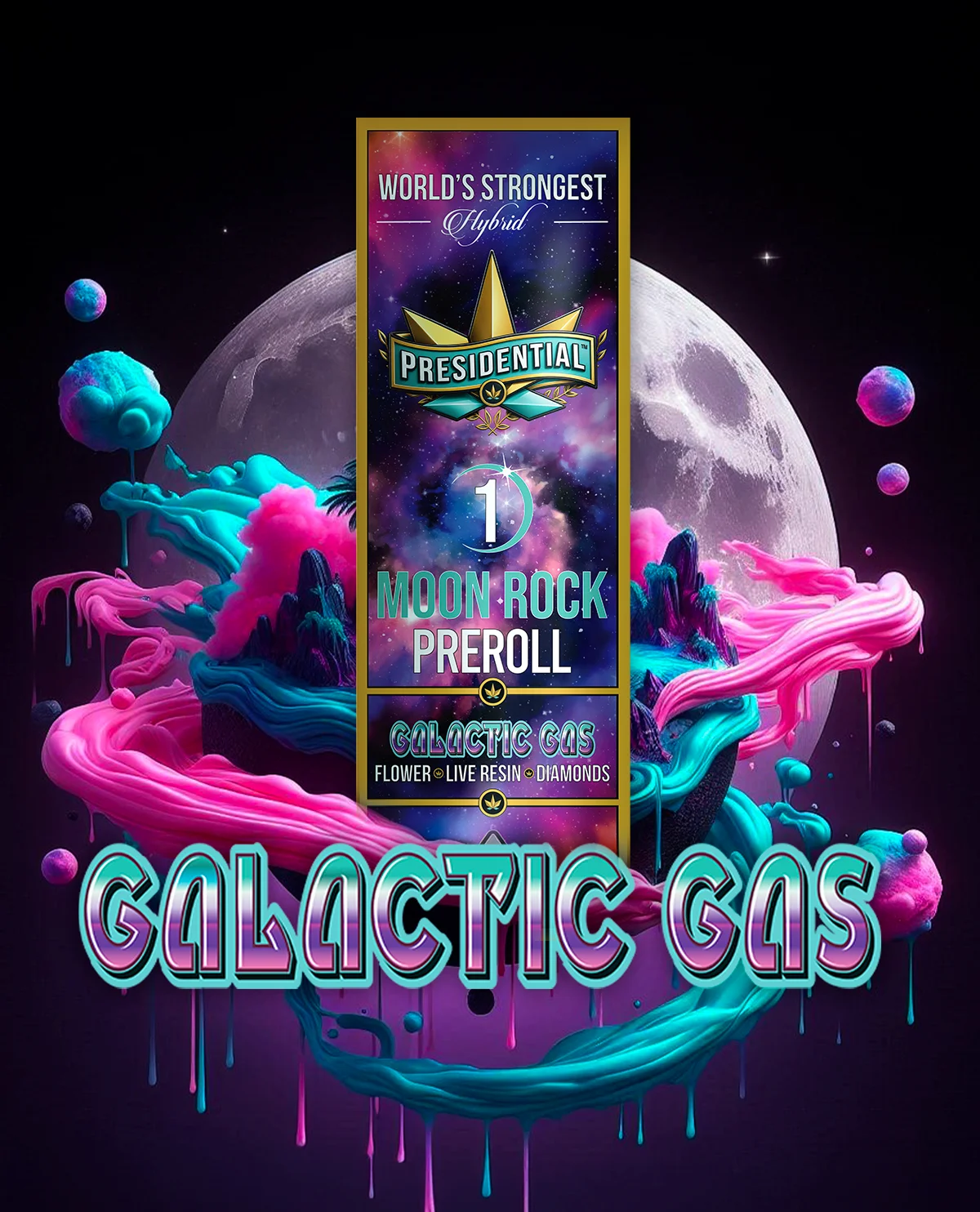 Galactic Gas Moon Rock Pre-roll artwork by Presidential