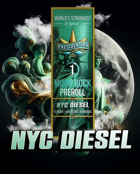 NYC Diesel Moon Rock Pre-roll artwork by Presidential