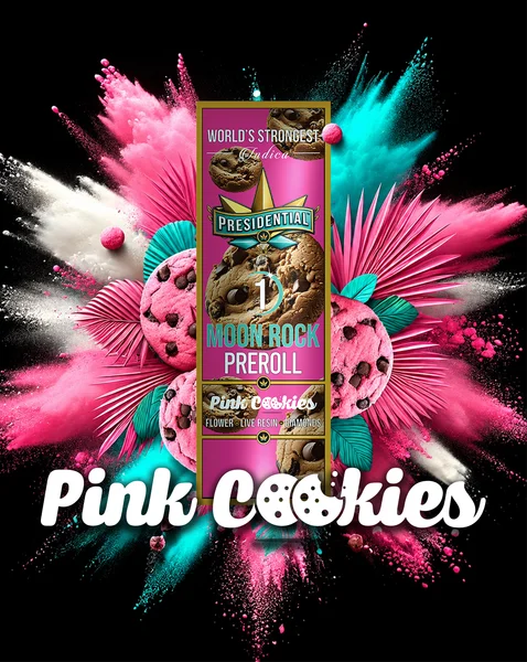 Pink Cookies Moon Rock Pre-roll artwork by Presidential
