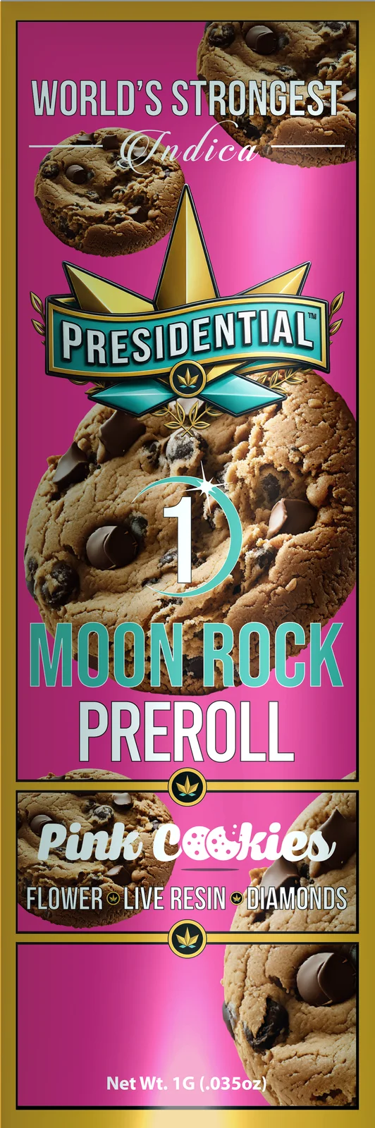 Pink Cookies Moon Rock Pre-roll pack