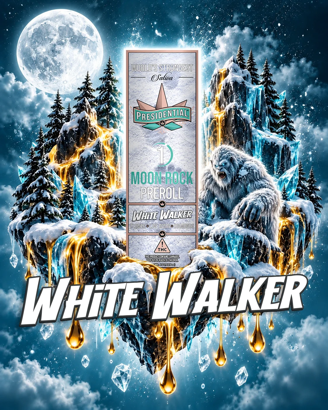 White Walker Moon Rock Pre-roll artwork by Presidential